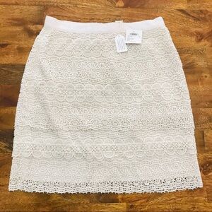NWT Club Monaco Anna Lace Skirt 0 cream